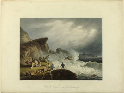Roca negra cerca de Scarborough de Francis Nicholson