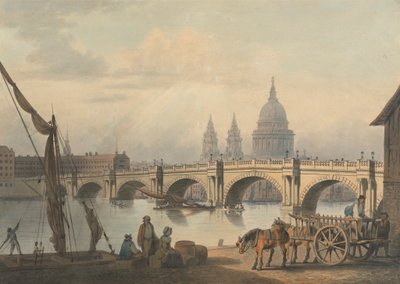 Puente de Blackfriars y San Pablo de Francis Nicholson
