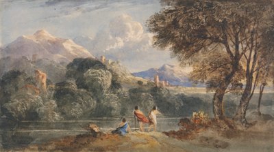 Paisaje clásico con figuras de Francis Oliver Finch
