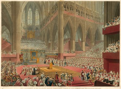 La coronación de Su Majestad Jorge IV, tomada en el momento del Reconocimiento, 19 de julio de 1821 de Francis Phillip Stephanoff