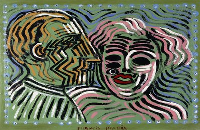 Pareja en el perfil de Marcel Duchamp de Francis Picabia