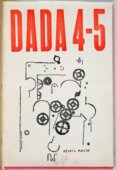 Dada 4-5", portada de revista (litografía en color) de Francis Picabia