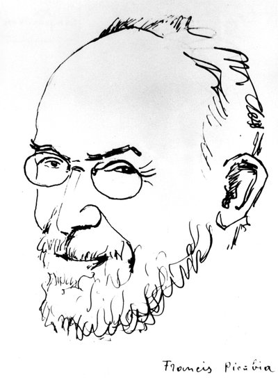 Erik Satie (litografía) de Francis Picabia