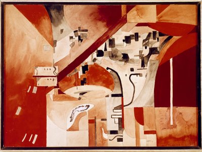 Vista de Nueva York de frente (Acuarela de Francis Picabia