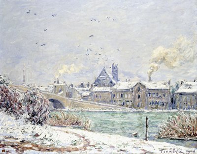 Villeneuve-sur-Yonne en la nieve de Francis Picabia