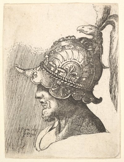 Cabeza con casco de Francis Place