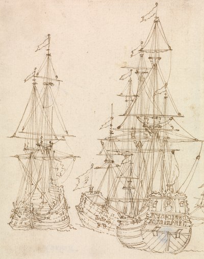 Estudios de buques de Francis Place