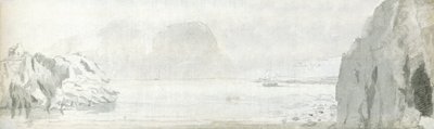 Swansea, c.1678 (acuarela y tinta marrón sobre papel) de Francis Place