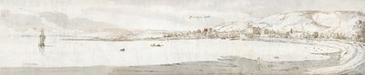 Swansea, c.1678 (acuarela y tinta marrón sobre papel) de Francis Place