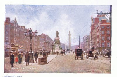 Calle Sackville, Dublín, de Peeps at Many Lands: Ireland publicado por Adams & Charles, 1909 de Francis S. Walker