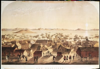 Vista general de San Francisco, publicada por M und N Hanhart, c.1850-52 de Francis Samuel Marryat