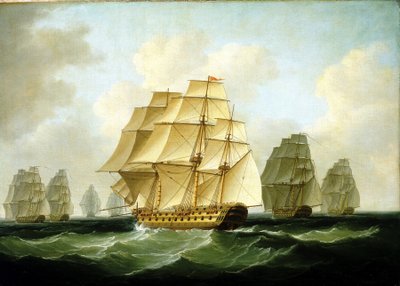 Episodios de las guerras napoleónicas (1803-1815): Las persecuciones dirigidas por Richard Strachan, frente a Cabo Ortegal (España), 4 de noviembre de Francis Sartorius