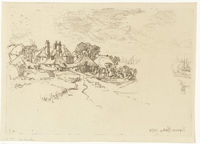 La granja en Essex Una granja de Essex de Francis Seymour Haden (Sir) (signed by artist)