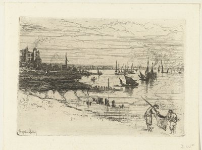 Posada en el Támesis La posada, Purfleet de Francis Seymour Haden (Sir) (signed by artist)