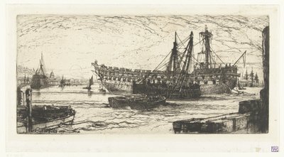 Desmantelando el barco Agamenón Desintegración de Agamenón de Francis Seymour Haden (Sir) (signed by artist)