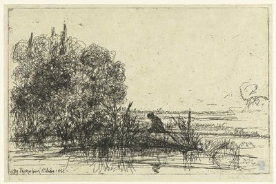 Twickenham aan de Temas Iglesia de Twickenham Por Twickenham (título sobre el objeto) de Francis Seymour Haden (Sir) (signed by artist)