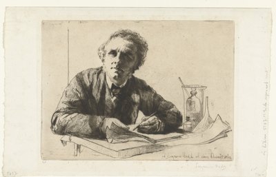 Autorretrato de Francis Seymour-Haden de Francis Seymour Haden (Sir) (signed by artist)
