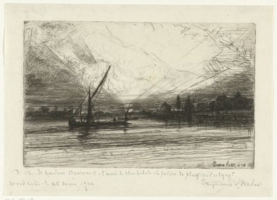 Puesta de sol en el Támesis Puesta de sol en el Támesis de Francis Seymour Haden (Sir) (signed by artist)