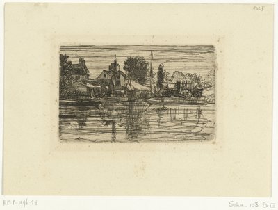 Pueblo en el agua Lado del Támesis de Francis Seymour Haden (Sir)