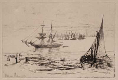 Un bergantín anclado de Francis Seymour Haden