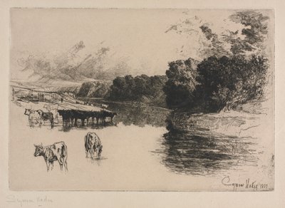 Un río de Lancashire, 1881 de Francis Seymour Haden