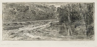 Un lugar probable para un salmón, 1889 de Francis Seymour Haden