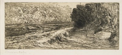 Un lugar probable para un salmón, 1889 de Francis Seymour Haden