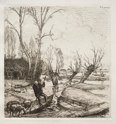 En el pantano inundado: La pastora de Francis Seymour Haden