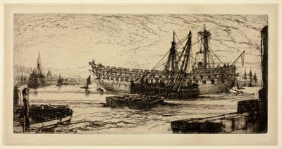 Desmantelamiento del Agamenón, No. 1 de Francis Seymour Haden