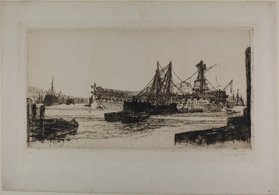 Desmantelamiento del Agamemnon, No. II de Francis Seymour Haden