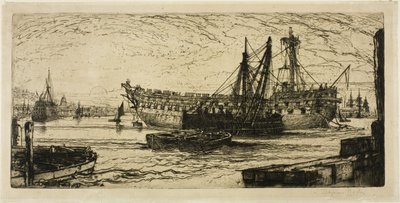 Desmantelamiento del Agamenón, No. I de Francis Seymour Haden