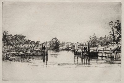 Egham Lock de Francis Seymour Haden