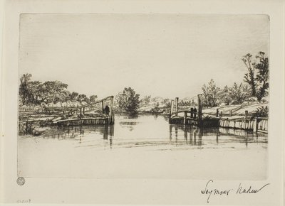 Egham Lock de Francis Seymour Haden
