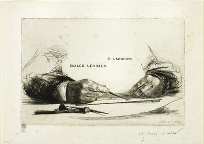 Manos grabado-O Laborum de Francis Seymour Haden