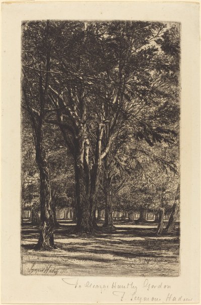 Jardines de Kensington (La plancha grande) de Francis Seymour Haden