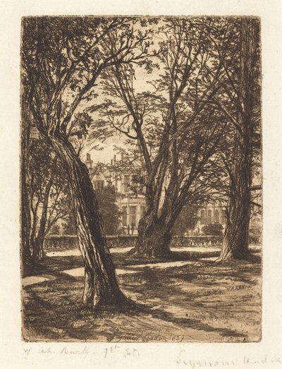 Jardines de Kensington (La pequeña placa) de Francis Seymour Haden