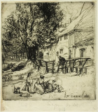 Kew Side, un fragmento de Francis Seymour Haden