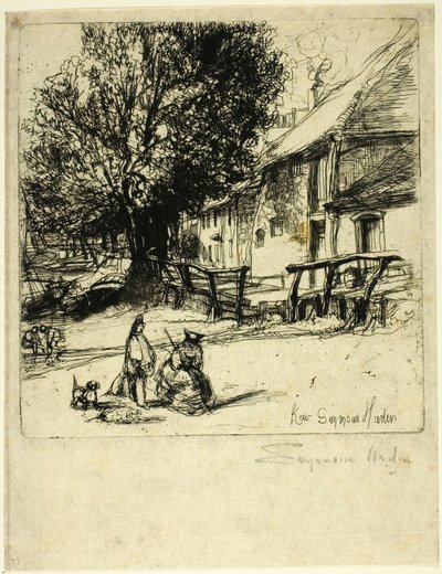 Kew Side, un fragmento de Francis Seymour Haden