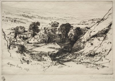 Nine Barrow Down, 1877 de Francis Seymour Haden