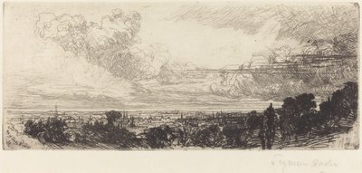 Fuera de la ventana del estudio de Francis Seymour Haden