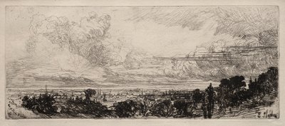 Fuera de la ventana de estudio de Francis Seymour Haden
