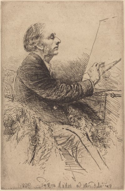 Autorretrato ante el caballete de Francis Seymour Haden