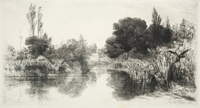 Estanque Share Mill, 1860 de Francis Seymour Haden