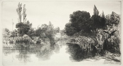 Estanque Shere Mill (La placa grande) de Francis Seymour Haden