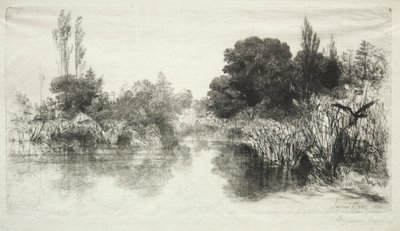 Estanque Shere Mill (La lámina más grande) de Francis Seymour Haden