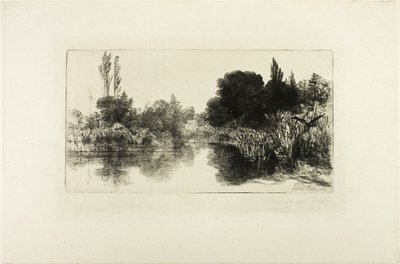 Estanque de Shere Mill, No. II (placa grande) de Francis Seymour Haden