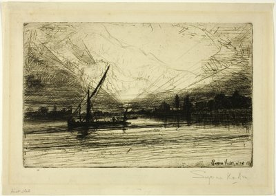 Atardecer en el Támesis de Francis Seymour Haden