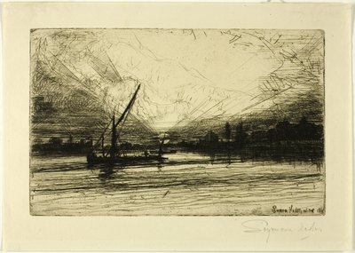 Atardecer en el Támesis de Francis Seymour Haden