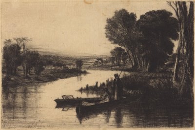 Pescadores en el Támesis de Francis Seymour Haden