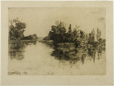La isla frente a la granja de Boyle de Francis Seymour Haden